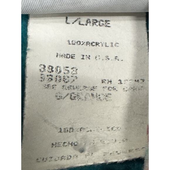 Vintage Basic Editions Teal Large Playful Kittens Floral Sweatshirt Turtleneck - Picture 3 of 12